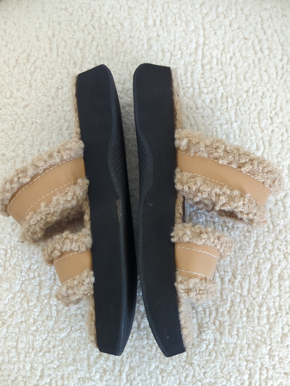 Staud Siesta Shearling Slides in Brown - Picture 7 of 14